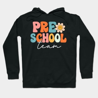 Preschool Team Retro Groovy Back To School Hoodie